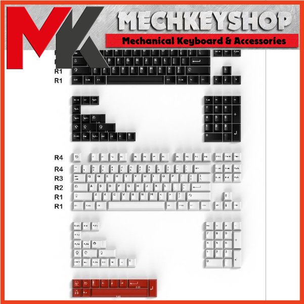 Bộ nút keycap CMK Aifei BOW WOB Cherry profile ABS double shot cho bàn phím cơ