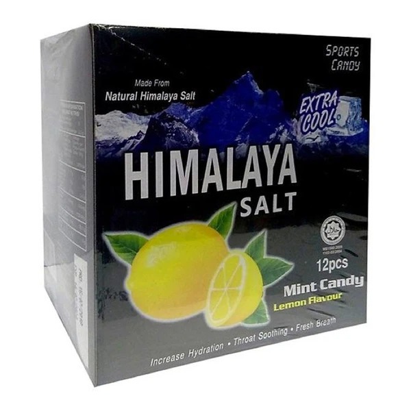 Kẹo Bạc Hà Chanh Muối Himalaya Salt Mint Candy Lemon Flavour (Hộp 180g)
