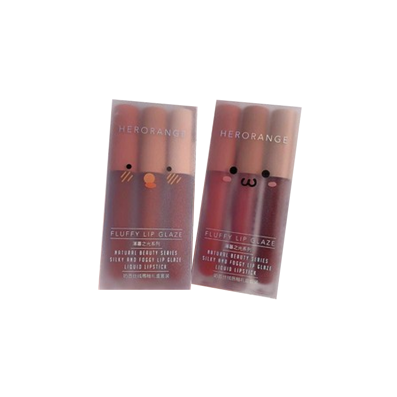 Set 3 Cây Son Kem Lì Herorange Fluffy Lip Glaze