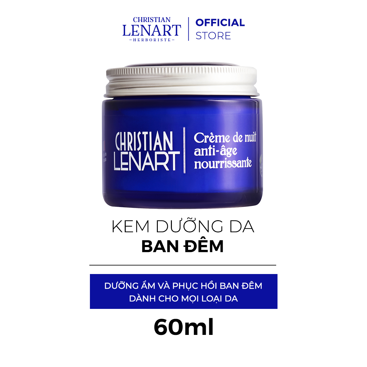 [Hcm]Kem Dưỡng Da Ban Đêm - Christian Lénart Crème Anti - Âge Nourrissante Nuit 60Ml