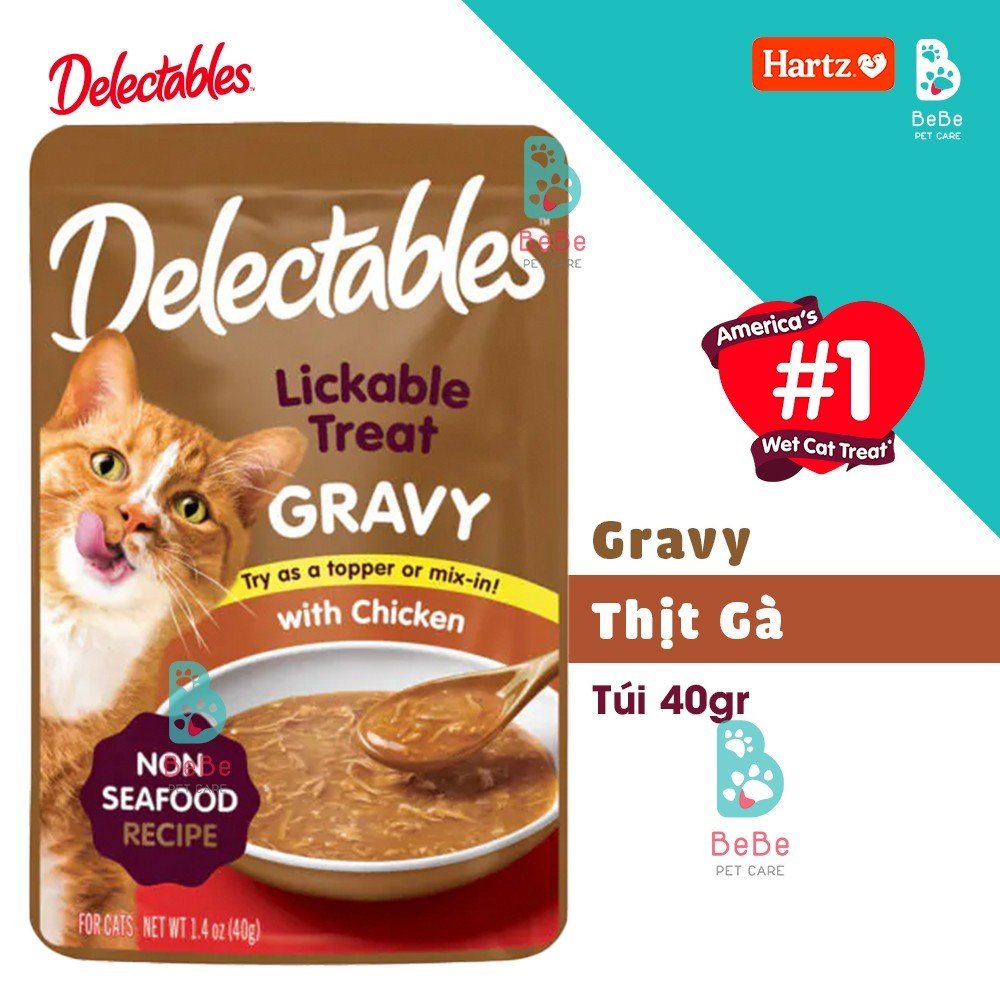 Pate HARTZ Delectables Sánh Mịn Nhiều Hương Vị - Bữa Ăn Xế Đầy Đủ Dinh Dưỡng Dành Cho Mèo Mọi Lứa Tuổi - Nhập Khẩu Từ Mỹ