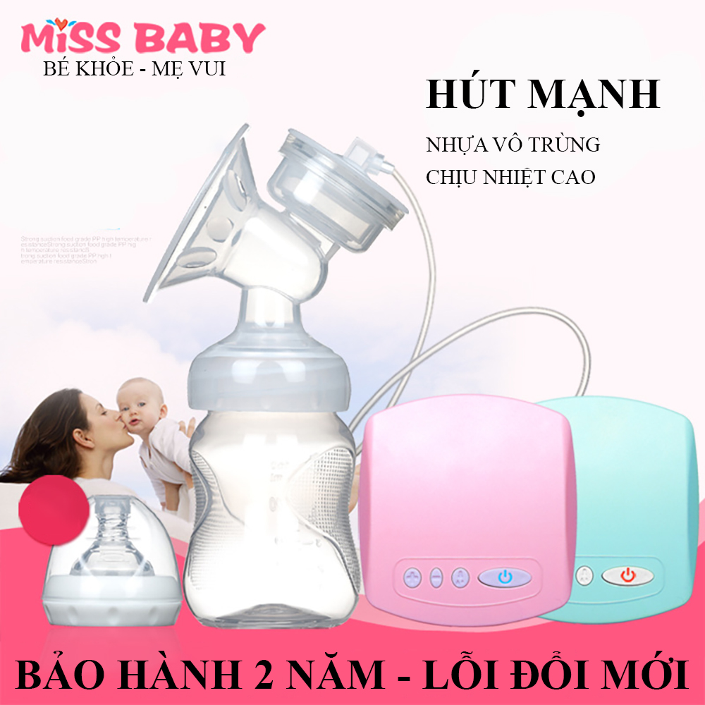 Máy hút sữa điện đơn Miss Baby có chế độ Massage kích sữa điều chỉnh 9 mức độ- Thiết kế thông minh tiện dụng- Tháo lắp dễ dàng- chất liệu nhựa PP an toàn tuyệt đối với trẻ - BẢO HÀNH 2 NĂM ĐỔI MỚI 1-1 TRONG 7 NGÀY NẾU CÓ LỖI