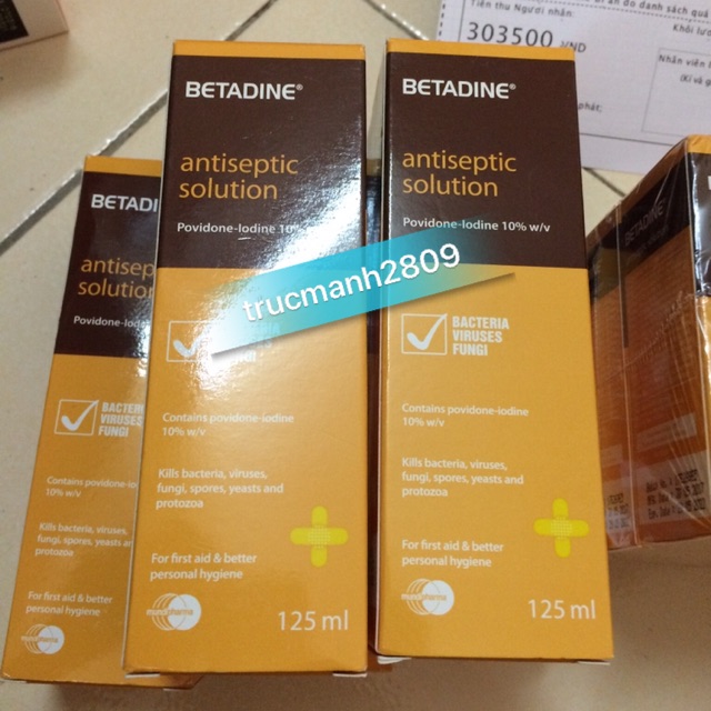 Betadine 10% 125ml Antiseptic sát khuẩn-125ml cam kết hàng đúng mô tả chất lượng đảm bảo an toàn đến sức khỏe người sử dụng đa dạng mẫu mã
