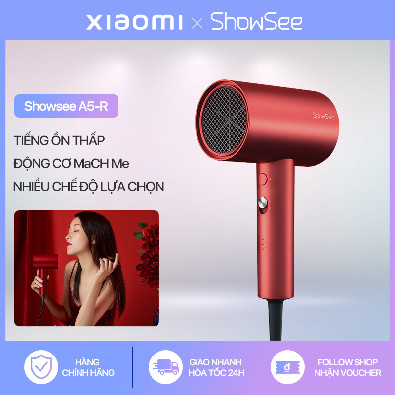 Xiaomi ShowSee Máy sấy tóc Anion Chăm sóc tóc bằng ion âm Làm khô nhanh Máy sấy tóc A5-R / A5-G