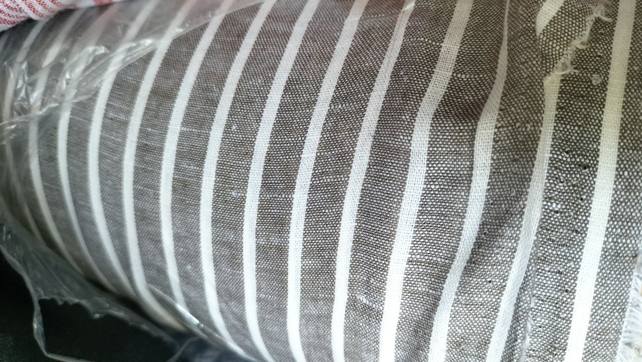 (1m) Vải Linen Oxford sọc xám