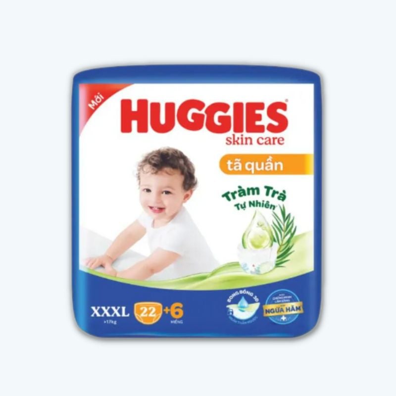[SIÊU GÓI LỚN]Tã quần Huggies Skincare Mega Jumbo Tràm Trà Tự Nhiên M106/L104/XL88/XXL80 - Kho Bỉm Thanh Ngân