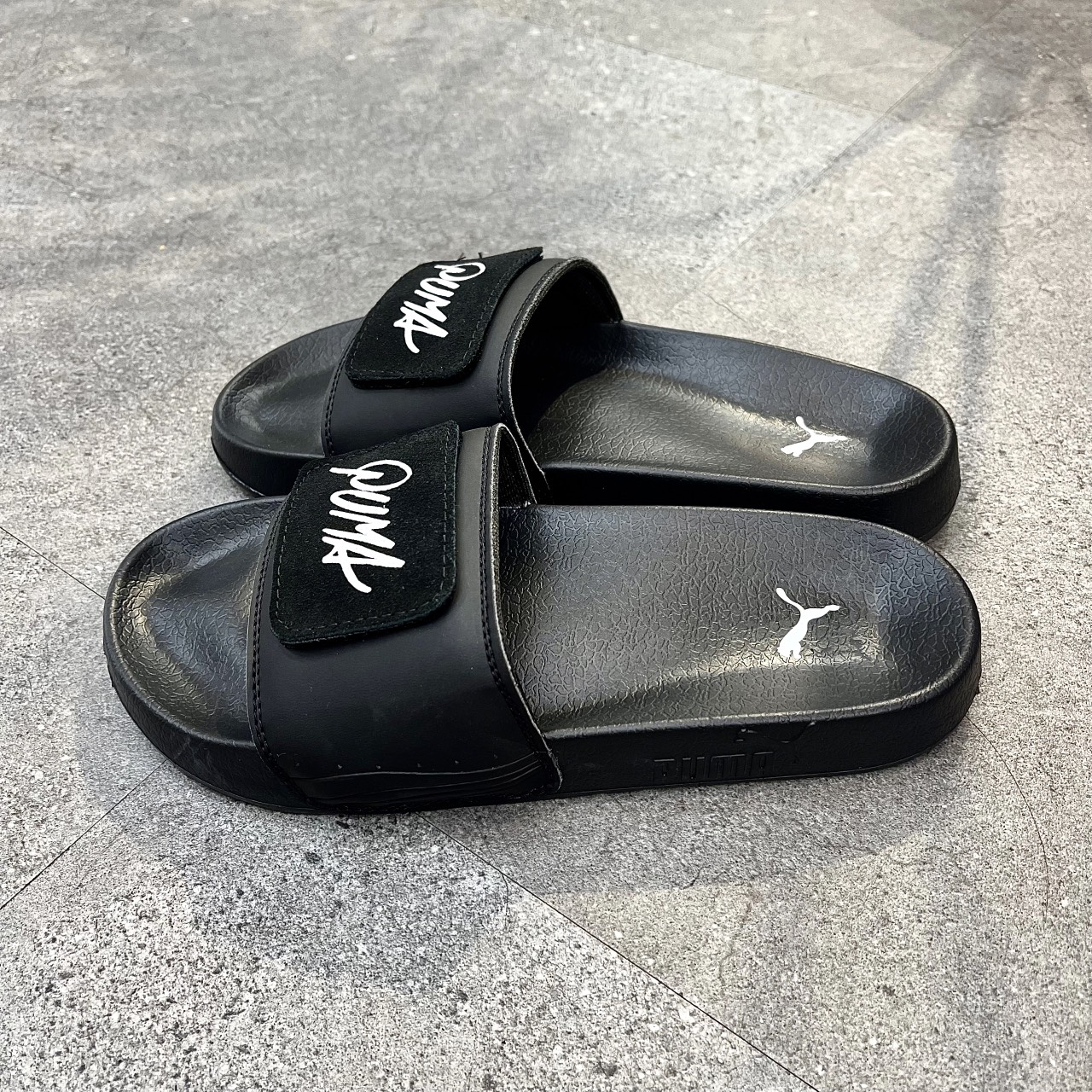 [Chính hãng] Dép quai ngang Puma Leadcat 2.0 Suede Đen / Xám code: 389118-01