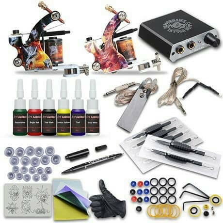 Bộ Máy Xăm Tattoo Machine Dragon 2 Máy (Bộ Gồm 16 Chi Tiết Như Hình)