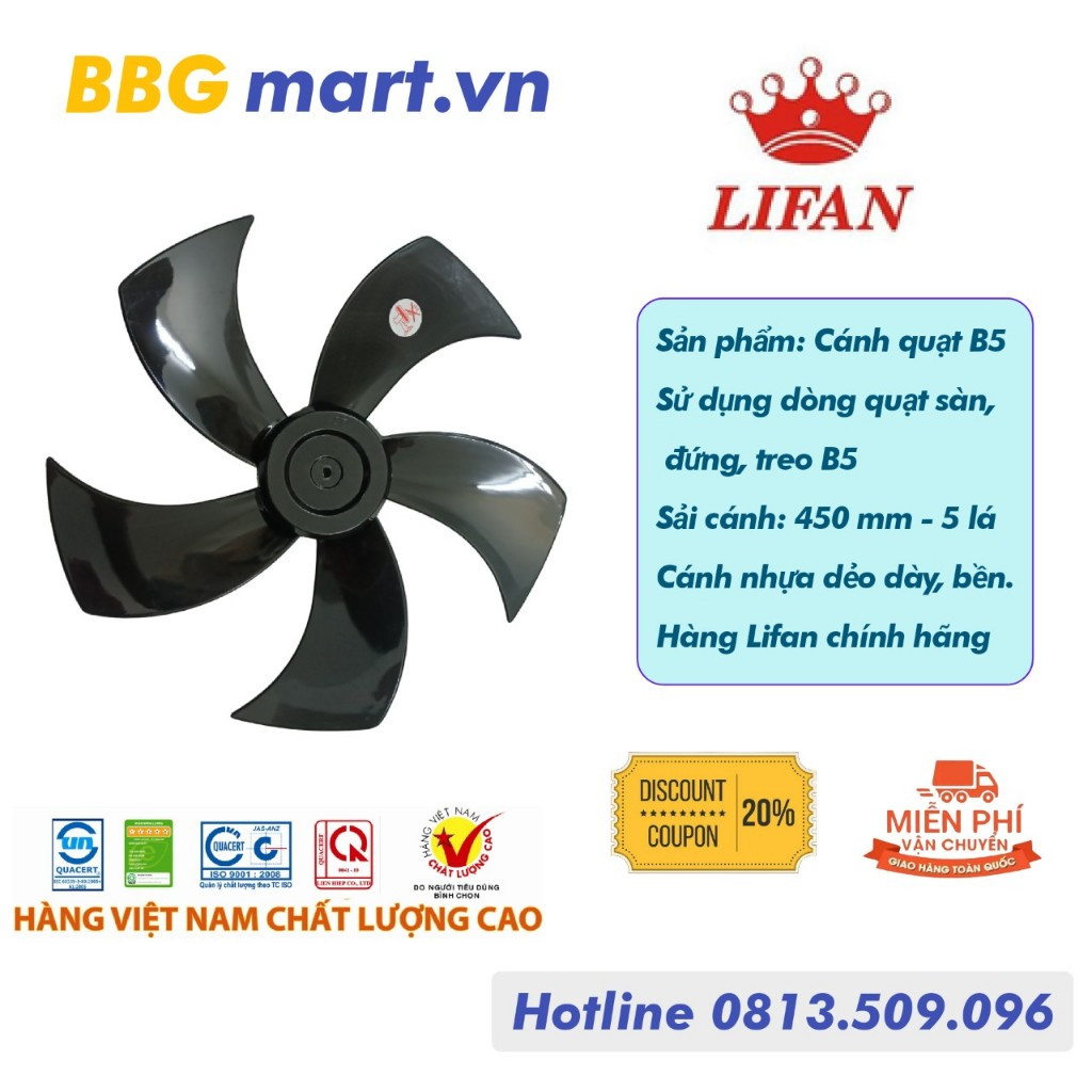 Cánh quạt Lifan chính hãng B5