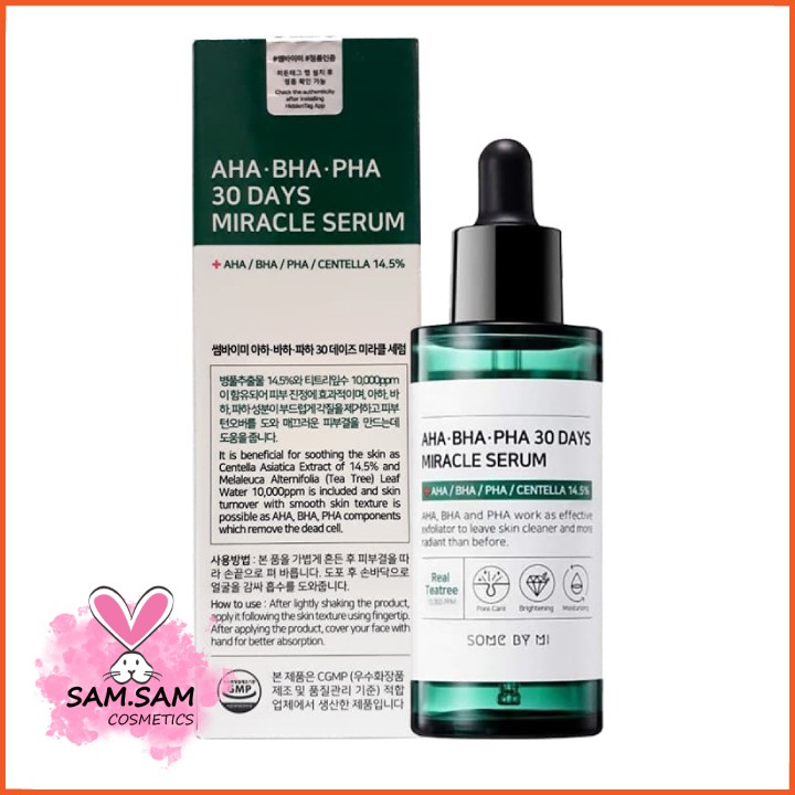 Tinh Chất Mụn Some By Mi Aha - Bha - Pha 30 Days Miracle Serum 50Ml Được Sản Xuất Từ Các Thành Phần Lành Tính Đảm Bảo Chất Lượng Như Mô Tả An Toàn Cho Người Sử Dụng