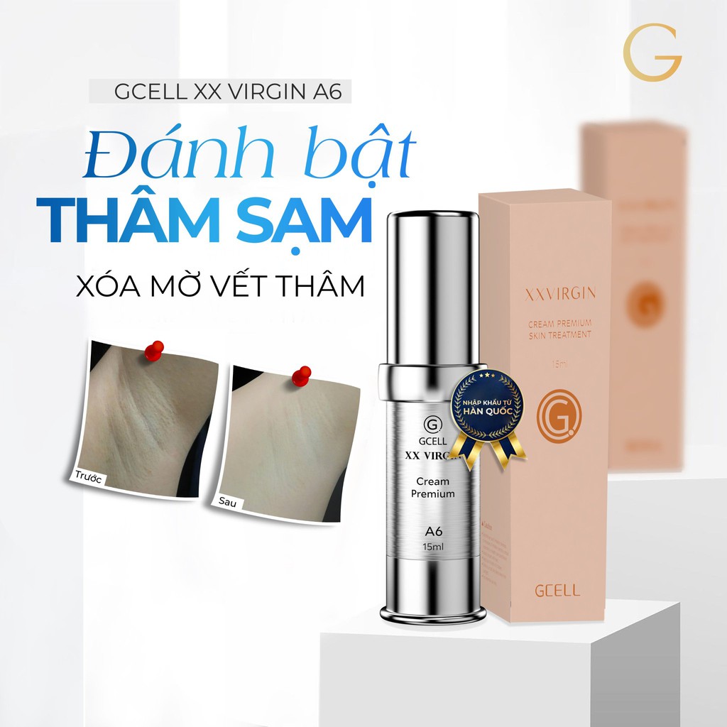 Kem Xx Virgin A6 - Làm Trắng Nách Bẹn Mông Chính Hãng Gcell Hàn Quốc