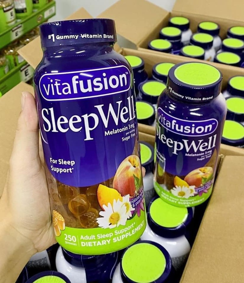 [Hcm]Kẹo Dẻo Hỗ Trợ Giấc Ngủ Ngon Vitafusion Sleep Well Gummy 250 Viên Hàng Mỹ Chính Hãng - 8721