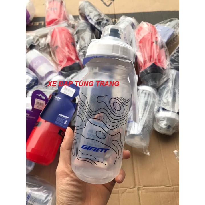 [FREESHIP MAX] Bình nước xe đạp GIANT 600ml chính hãng nguyên tem mác bao bì