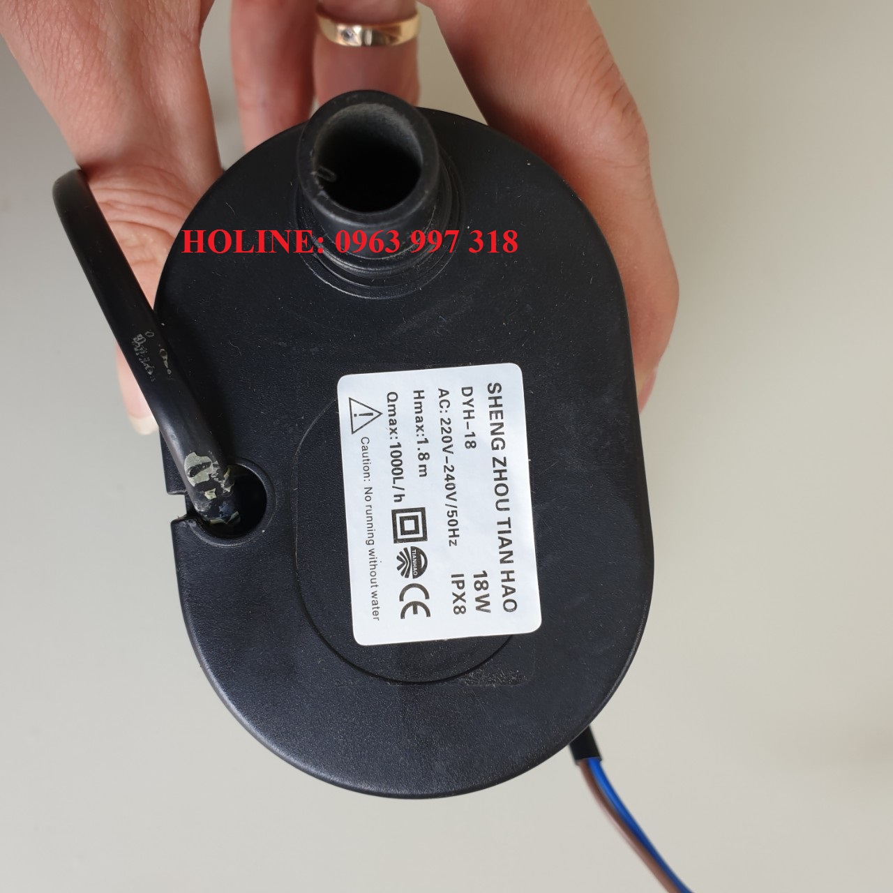 (sheng zhou tian hao chuẩn hãn) Bơm nước quạt điều hòa 18w  có phao chống cạn hoặc không có phao chố