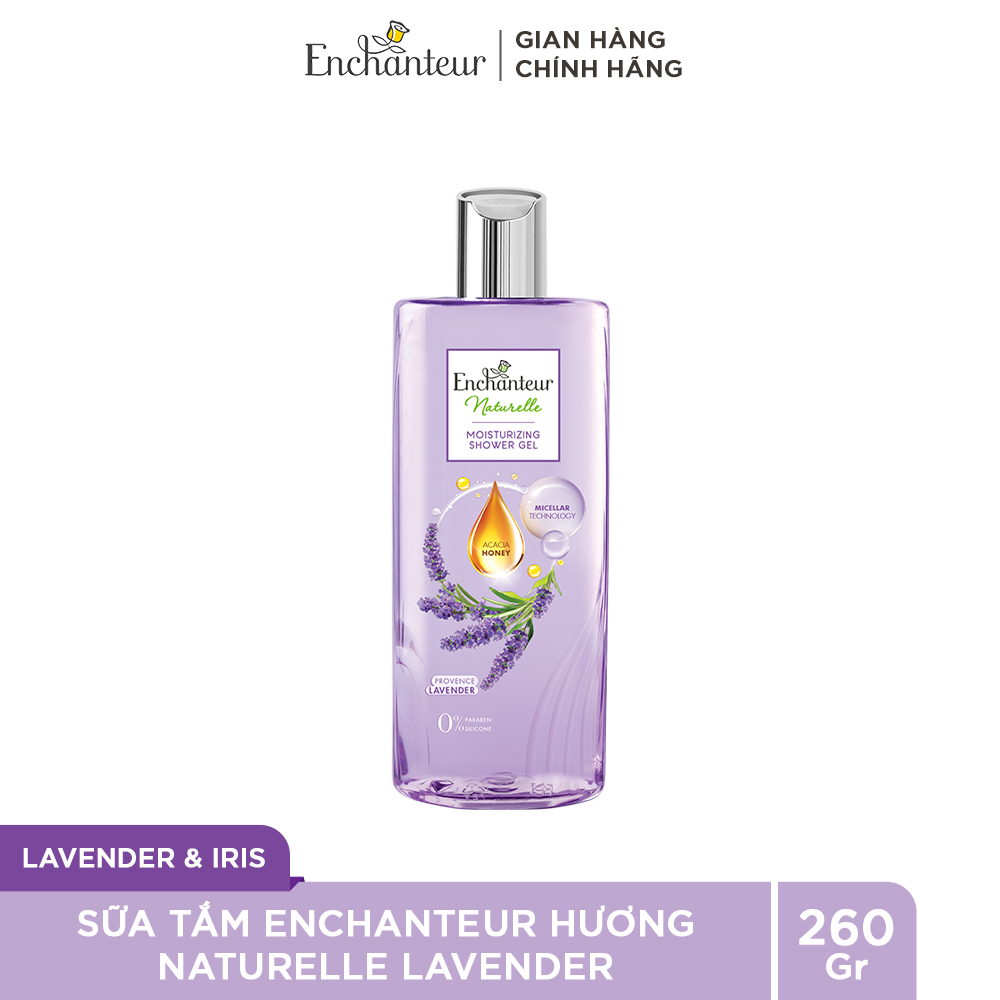 Sữa tắm dưỡng da Enchanteur Naturelle hương hoa Lavender 260gr