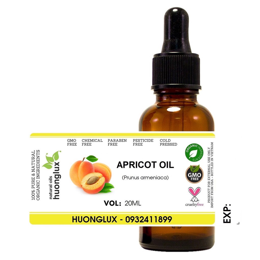 Organic dầu hạt mơ Apricot Kernel Oil hữu cơ nguyên chất