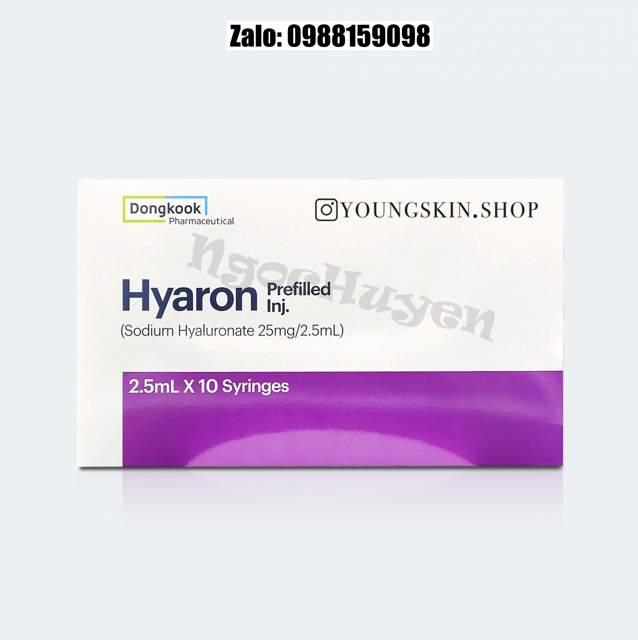 Tinh chất căng bóng da tiêm meso HA Hyaron - 1 hộp 10 thanh