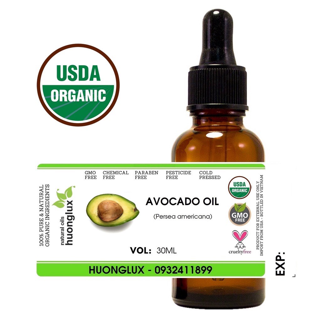 USDA Organic dầu quả bơ Avocado oil hữu cơ