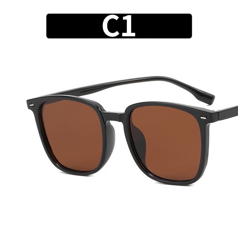 (GENTLE MOSCOT)  Kính Râm Nam Mắt Kính Mát đen Thời Trang Gọng Vuông Cao Cấp Chống Tia UV đi Biển đẹ