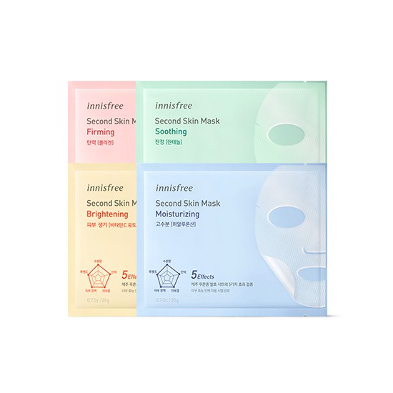 Mặt Nạ Giấy 5 In 1 Từ Đậu Nành Jeju Lên Men Innisfree Second Skin Mask 20G