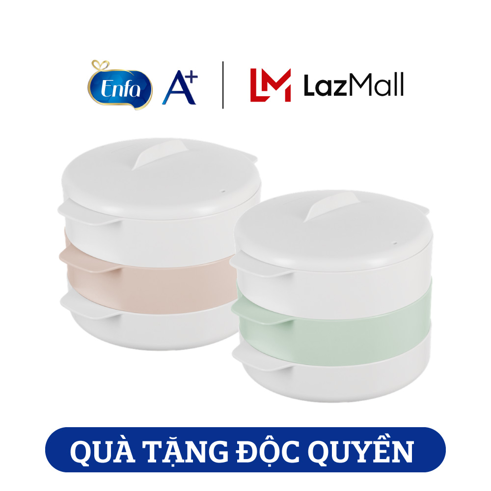 [Quà tặng Enfa] Bộ xửng hấp 2 ngăn Yoko