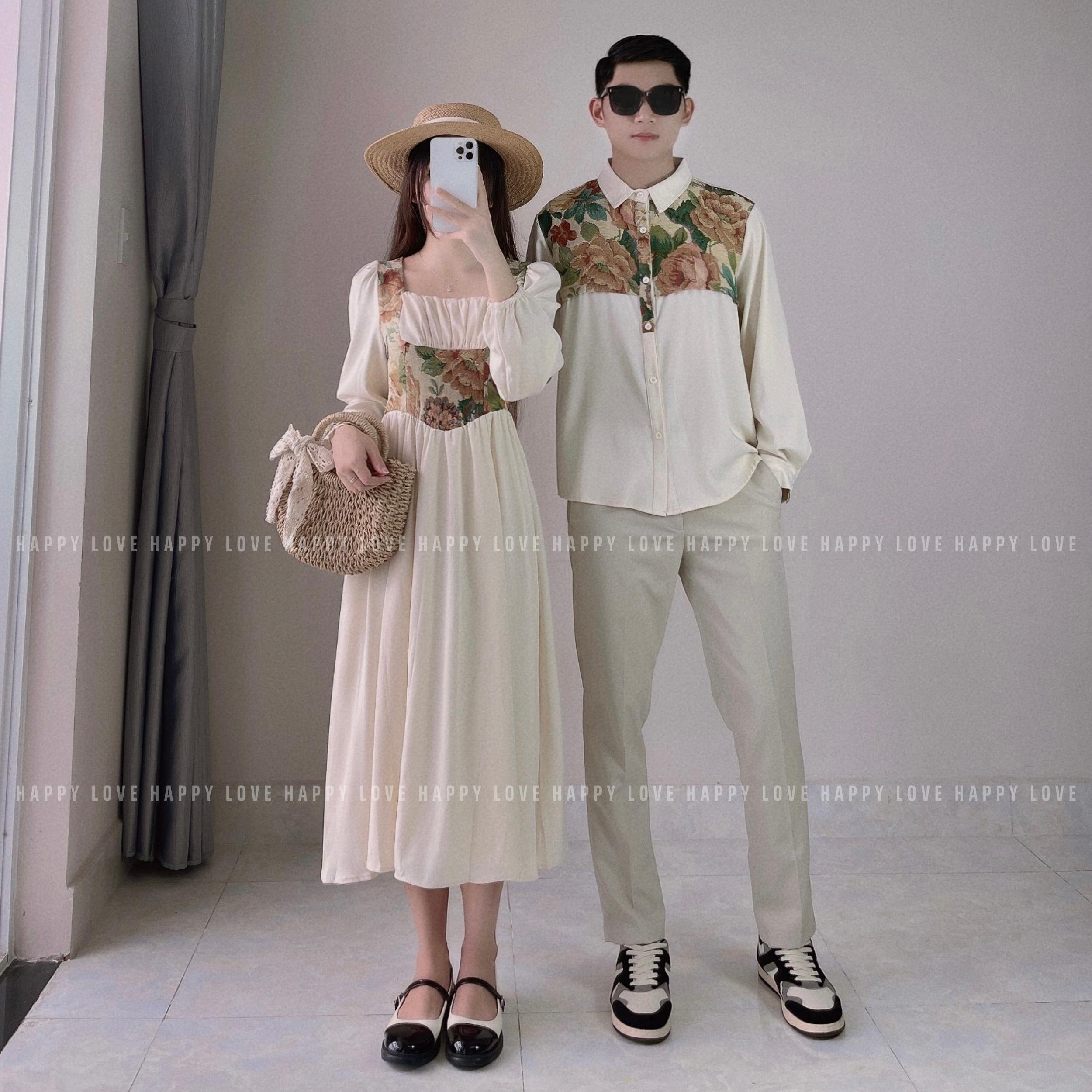 Áo đôi nam nữ Set đồ đôi váy và sơ mi caro màu xanh thời trang Couple Hàn  Quốc đẹp AV28 | Lazada.vn
