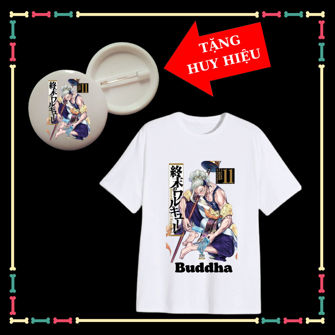 Áo thun trẻ em nam nữ in hình Hades Hajun Kojiro Sasaki Đức Phật BUDDHA... Record of Ragnarok vải mề