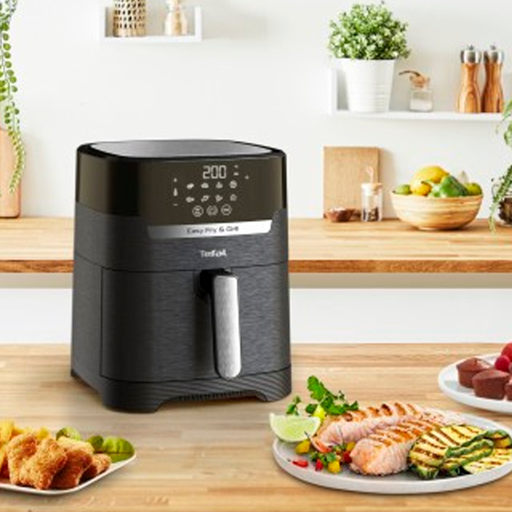 |HỎA TỐC 2H|Nồi chiên nướng không dầu đa năng Tefal EY505815 - Dung tích 4.2L công suất lớn nướng ch