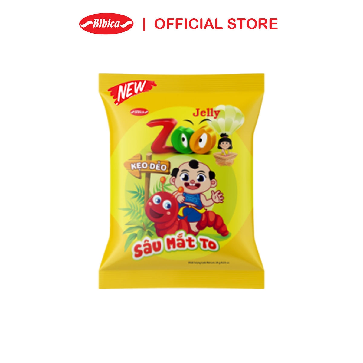 Combo 10 Kẹo Dẻo Zoo Sâu Tuyết Bibica 96g