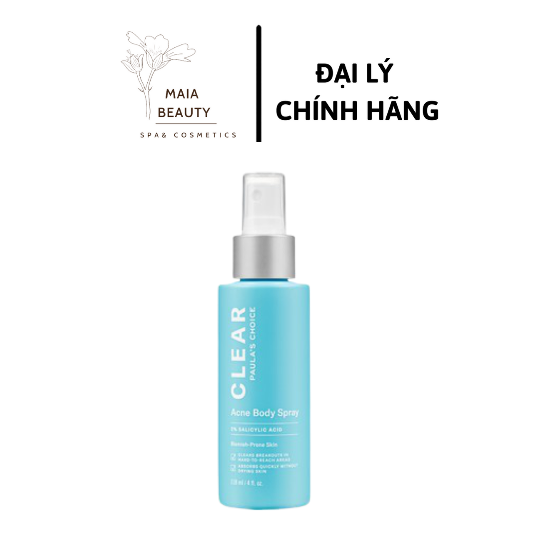 [Hcm]Xịt Mụn Dành Cho Cơ Thể Paulas Choice Clear Acne Body Spray 118Ml Mã 6240