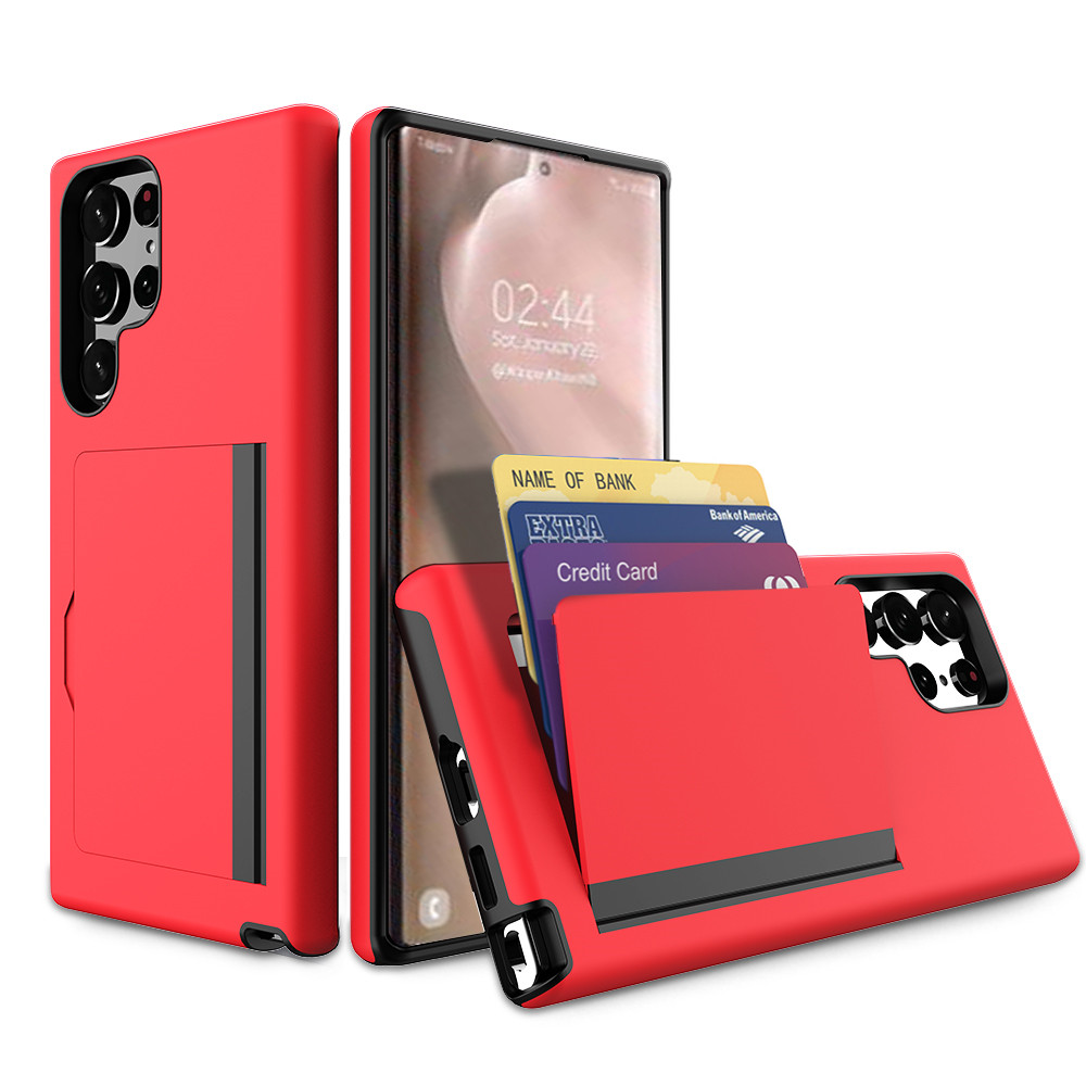 Ví đựng thẻ tín dụng cho Samsung Galaxy S24 Ultra S23 Ultra S22 S21 Ốp lưng coque cho Samsung