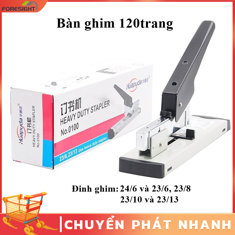 Dập ghim loại lớn Máy bấm ghim Bấm kim Dập ghim đại đóng sách 120 tờ
