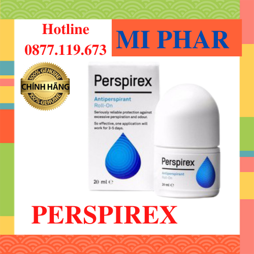 [Hcm]Lăn Khử Mùi Perspirex Chính Hãng Đan Mạch Cho Da Thường 20Ml Giúp Ngăn Mùikhô Thoáng - Miphar