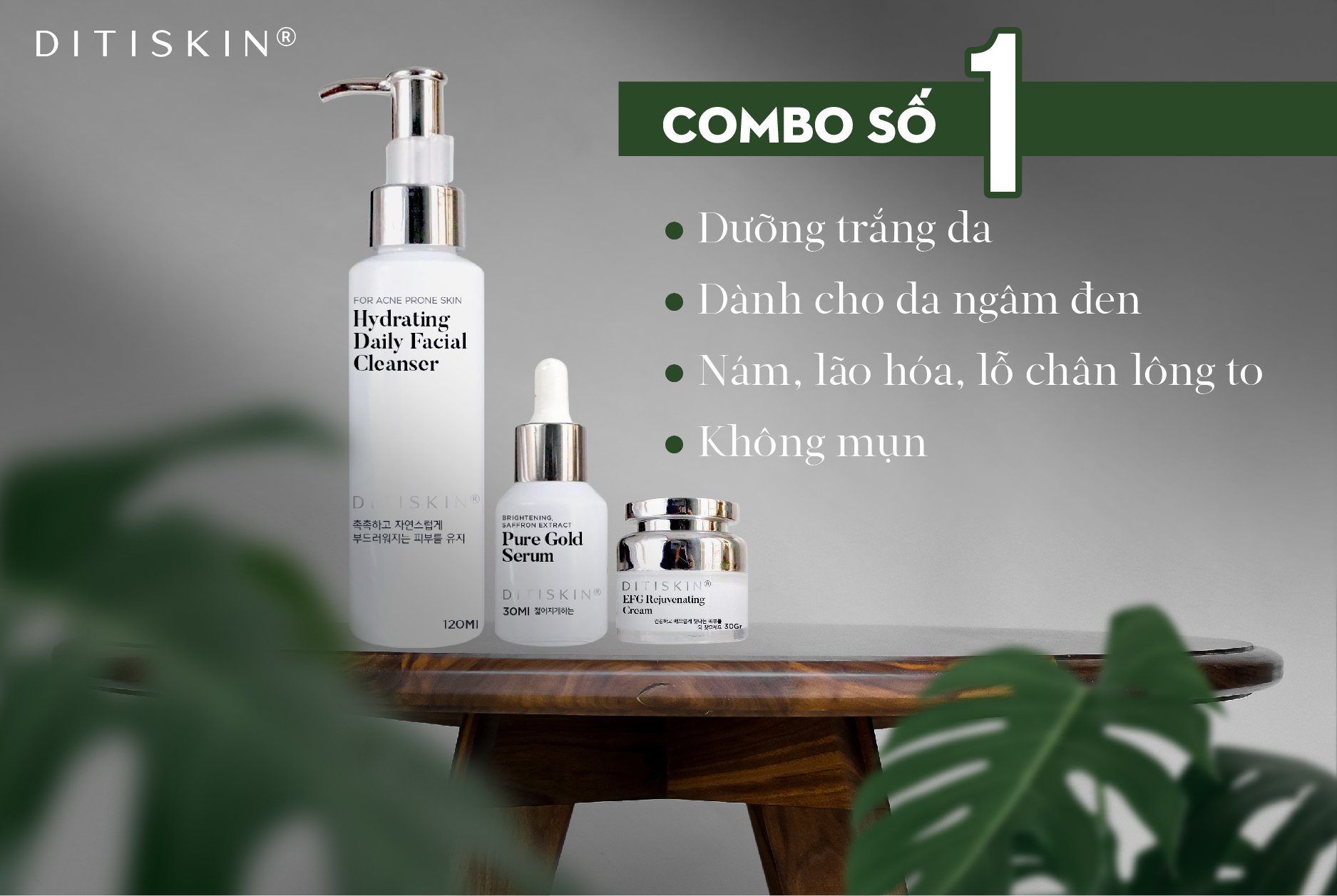 Combo 3 Sản Phẩm Ngăn Mụn Trắng Da