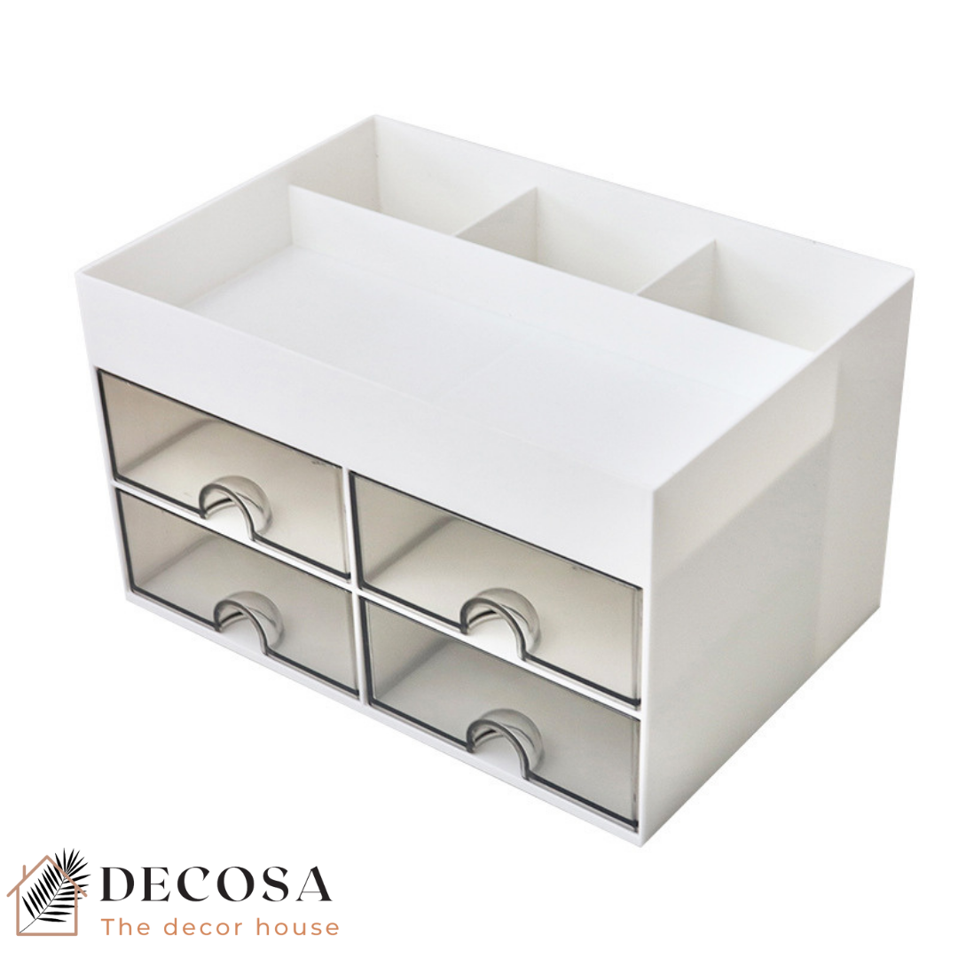 Tủ đựng đồ mini để bàn 4 ngăn đựng mỹ phẩm dụng cụ học tập