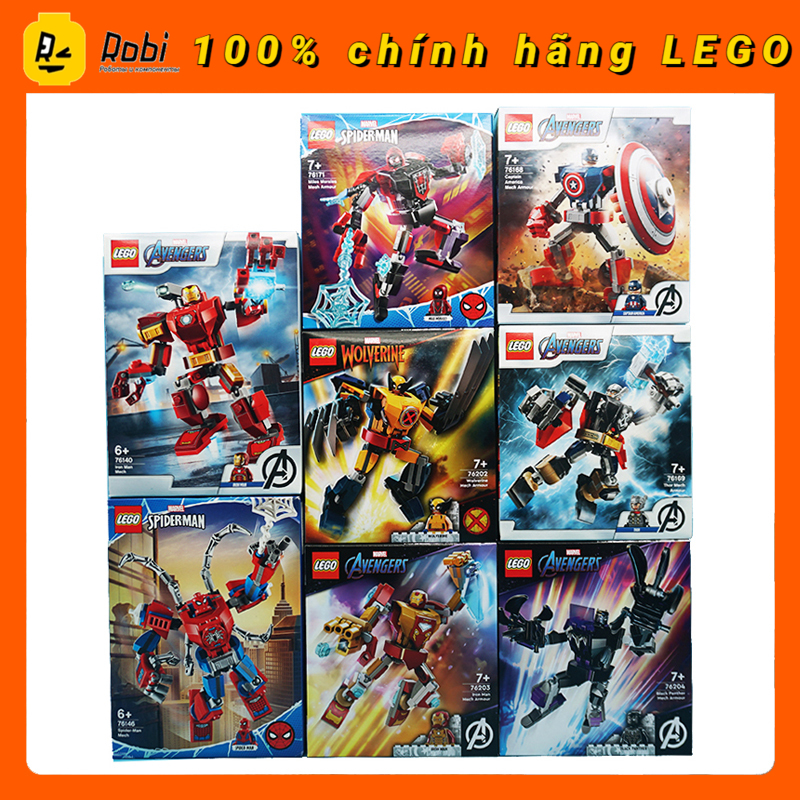 LEGO Super Heroes 76140 Iron Man Mech 76141 76146 76168 76169 76171  LEGO thực sự lắp ráp đồ chơi gạch