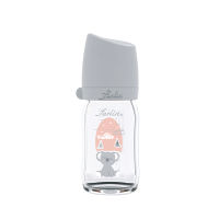 Farlin Bình sữa thủy tinh cao cấp chịu nhiệt tốt cổ rộng dễ vệ sinh núm ti silicone siêu mềm chống đầy hơi cho bé