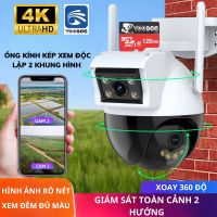 [VOUCHER 10K CHO ĐƠN 500K] Camera Ip Yoosee Ống kính kép 2K 5MP Xoay 360 độ Tầm nhìn ban đêm hồng ngoại Theo dõi chuyển động AI