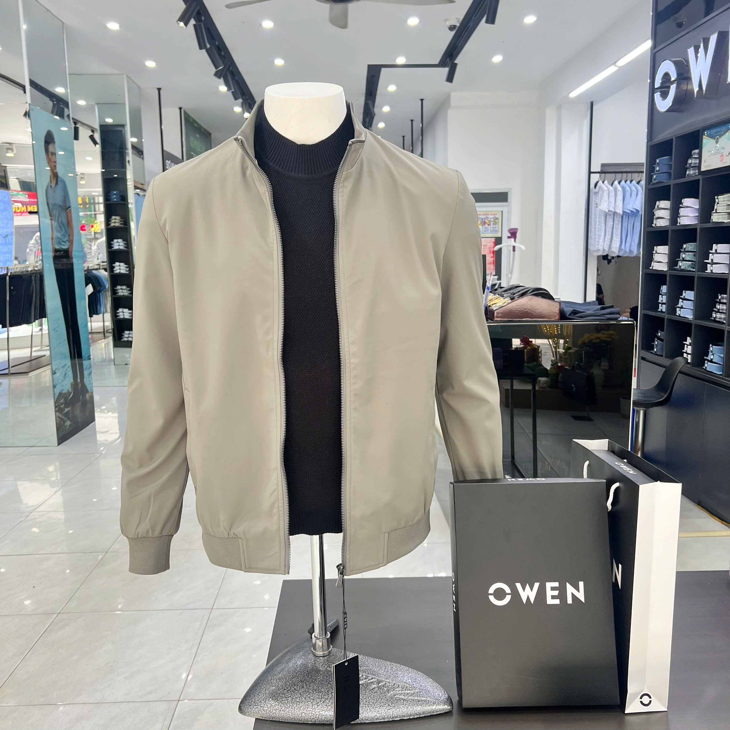 Áo khoác nam áo Jacket OWEN cao cấp giữ ấm tốt JK241488