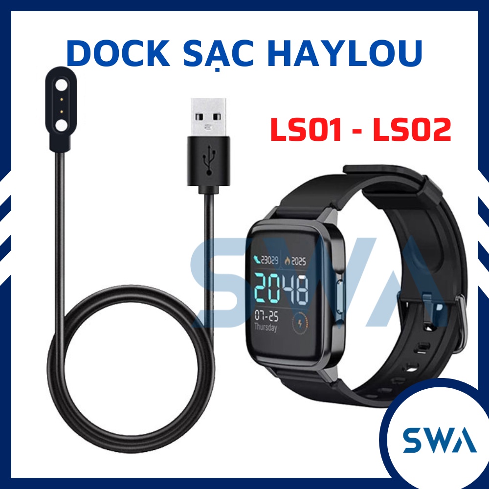 Đế sạc đồng hồ Haylou Dock sạc Haylou LS01 LS02 LS05 (Solar) RT LS05S GST LS09B  LS10 RT2 RS3 LS04 S