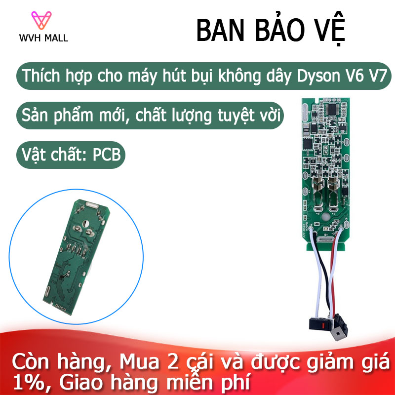 Bảng Mạch Bảo Vệ PCB Sạc Pin Li-Ion Dành Cho Dyson 21.6V V6 V7 Máy Hút Bụi
