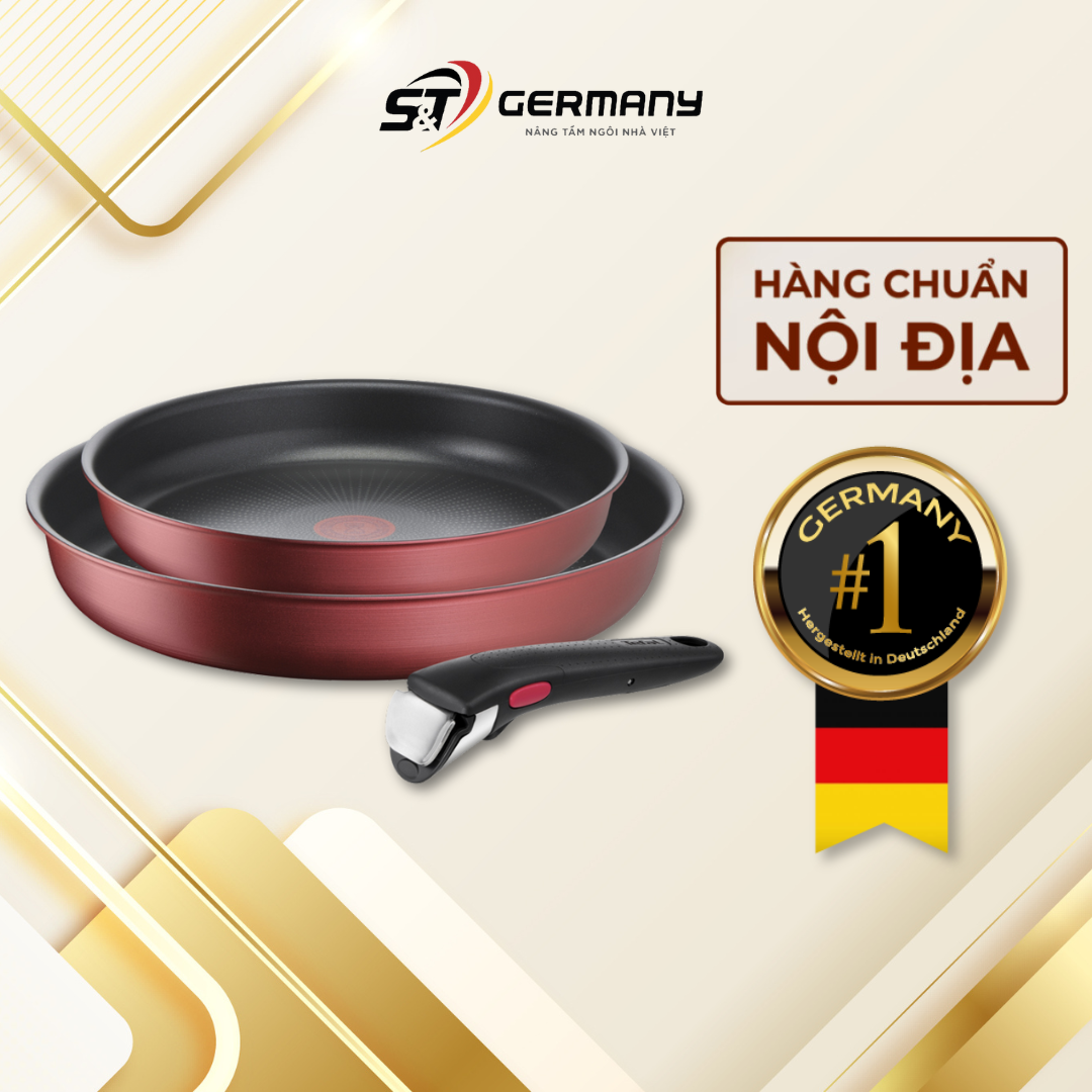 HCM Set 2 chảo chống dính TEFAL 22 + 26cm Ingenio Daily Chef L3989622 cán rời GermanySnT 80027