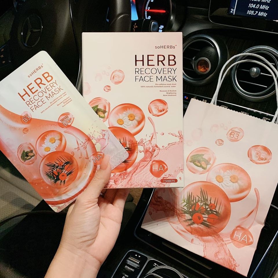 [Hcm]Mặt Nạ Herb Recovery Face Mask Hộp 7 Miếng