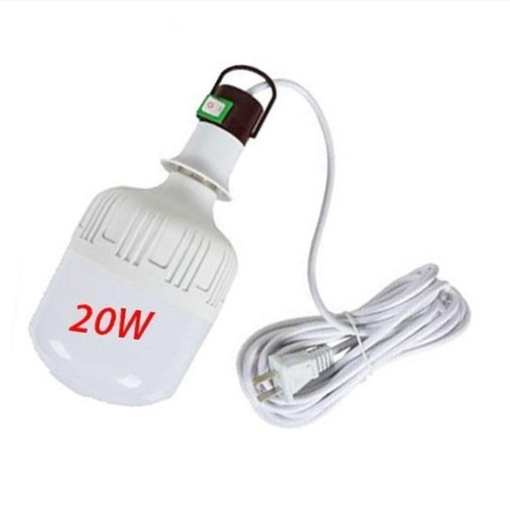 Bóng đèn led 20W kèm đuôi đèn có công tắc và dây dài 2-3m siêu tiết kiệm điện an toàn cao cấp
