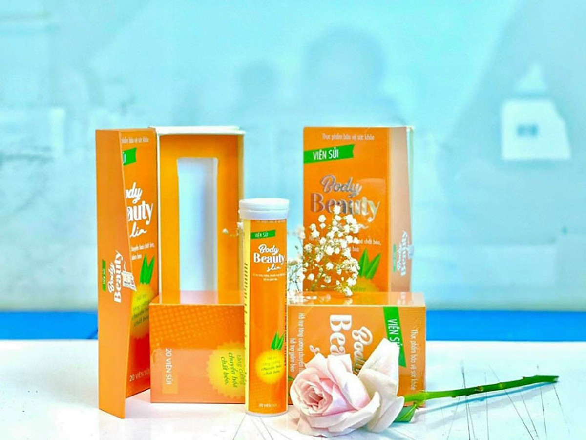 [Mẫu Mới] Viên Sủi Giảm Cân Body Beauty Slim - Hộp 20 Viên - Công Nghệ Nano Tách Béo Đào Thải Mỡ Thừa |Pepsi Shop|