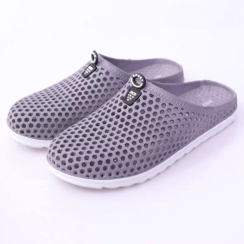 Dép nhựa  sục nhựa lỗ dẻo cho cả nam và nữ bít mũi đi mưa bảo hộ lao động Full Size 36-44