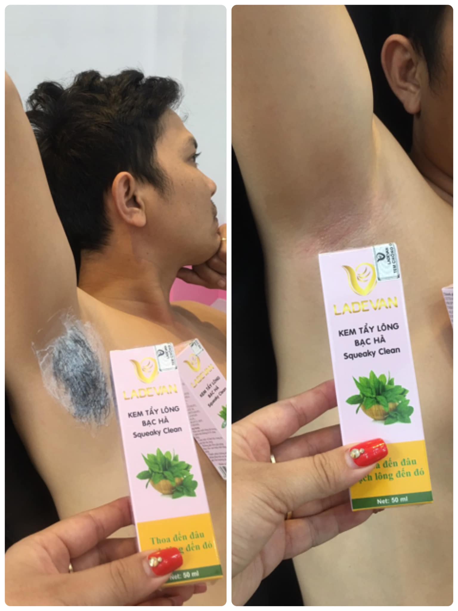 Kem tẩy lông bạc hà Ladevan