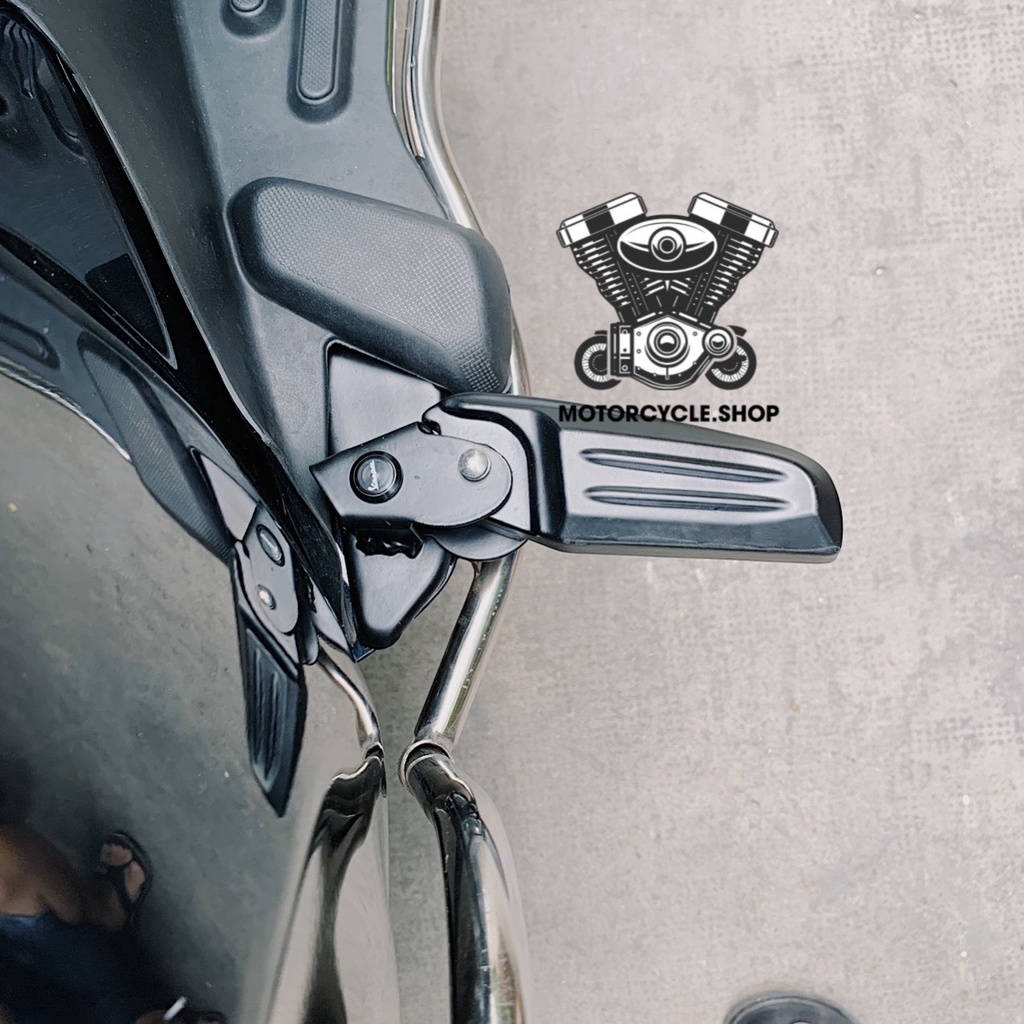 Bộ gác chân nút bấm cho xe VESPA SPRINT/ PRIMAVERA - thiết kế tiện lợi cứng cáp sơn tĩnh điện (giá 1
