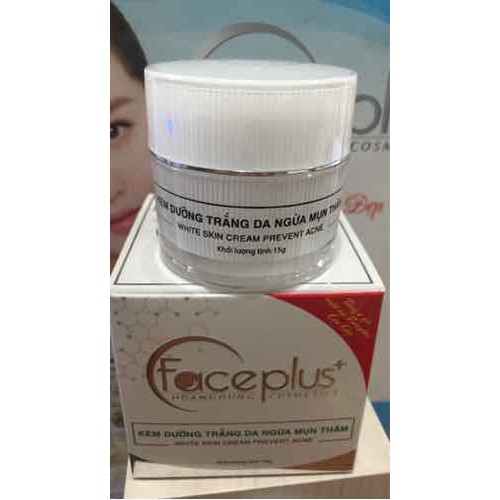 [Hcm]Kem Dưỡng Trắng Da Ngừa Mụn Thâm Face Plus 15G Tặng 2 Gói Mặt Nạ Faceplus Cao Cấp