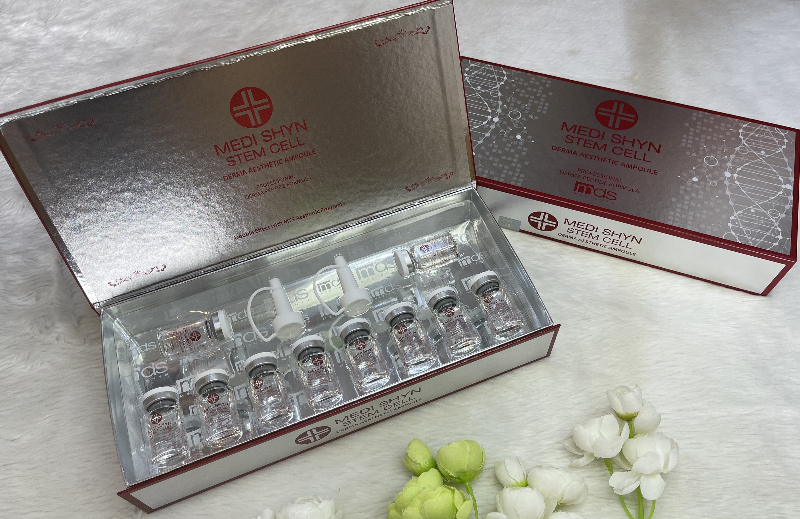 Siêu Tế Bào Gốc Phục Hồi Dưỡng Trắng Và Trẻ Hoá Làn Da Medi Shyn Stem Cell Derma Aesthetic Ampoule